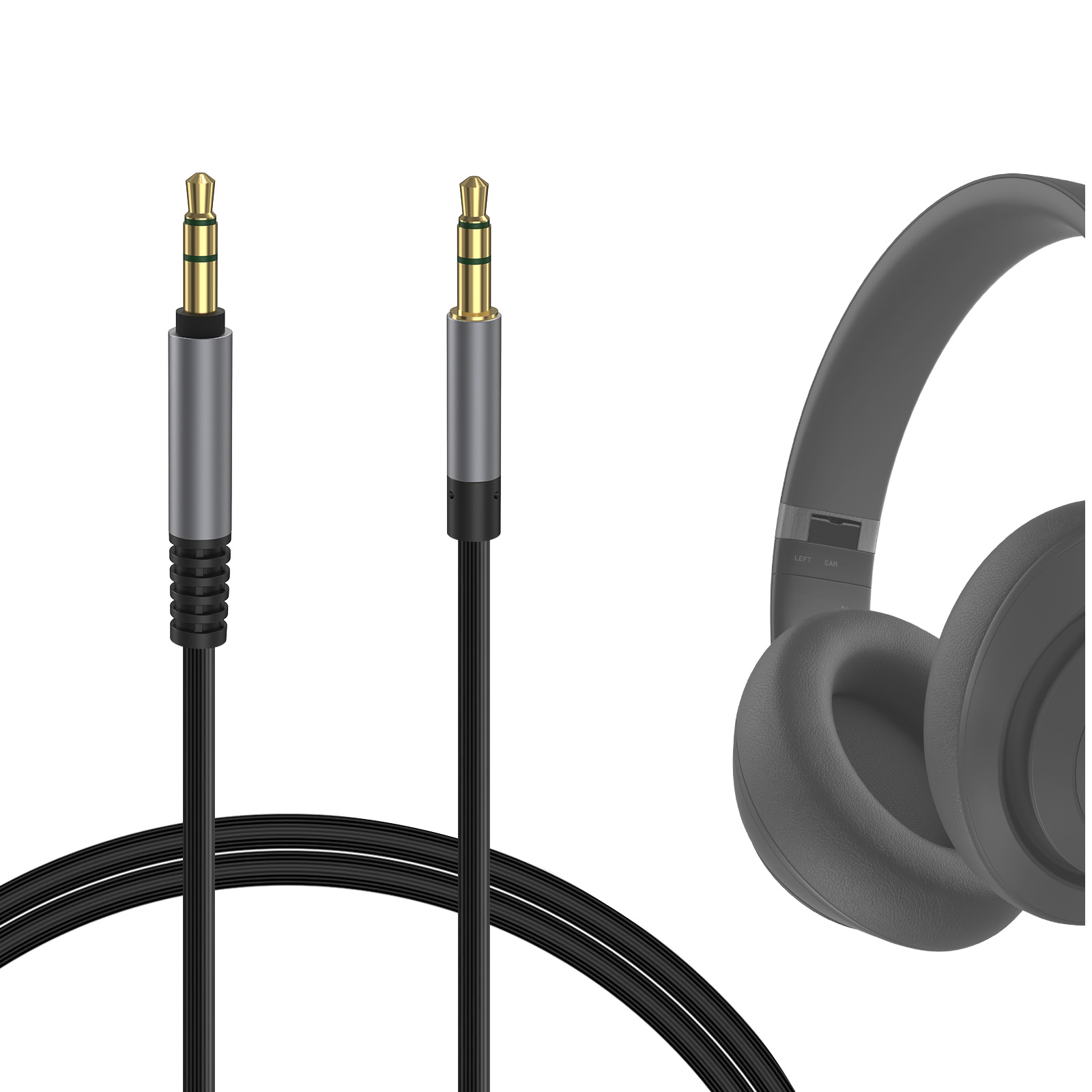 Beats Headphone Solo 4 - كابل صوتي Geekria مقاس 1/8 بوصة