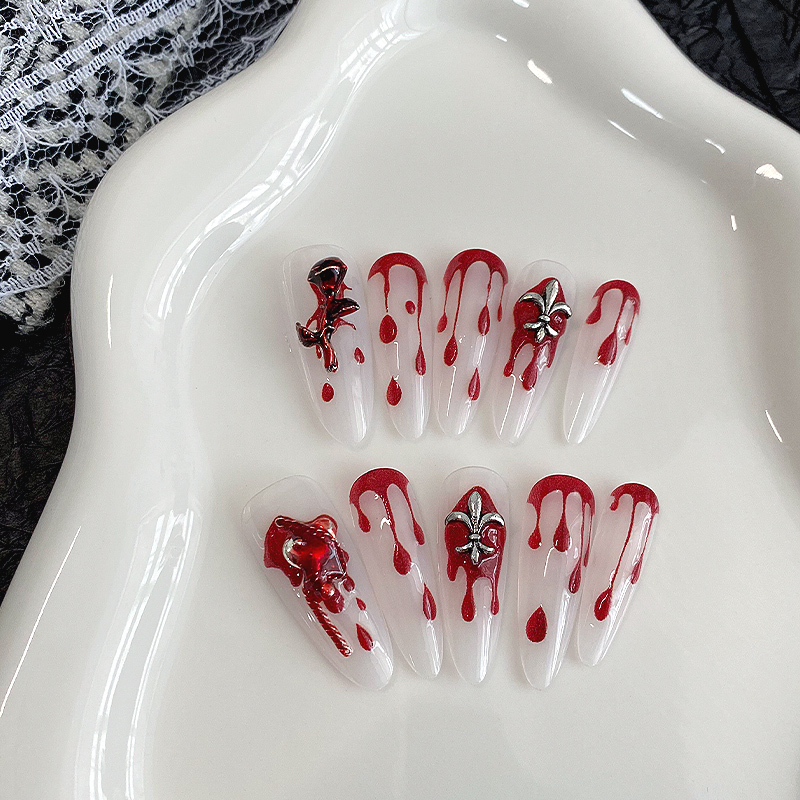 10 قطع من الأظافر الاصطناعية ا - مراجعة Drip Tip Resin وسعره
